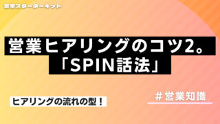 営業ヒアリングのコツその2！苦手な人は型を覚える「SPIN話法」