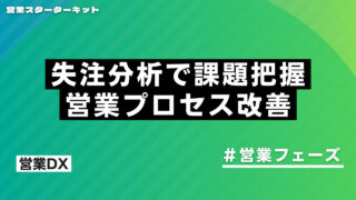 【失注分析】失注理由を把握して営業活動の課題を見つける